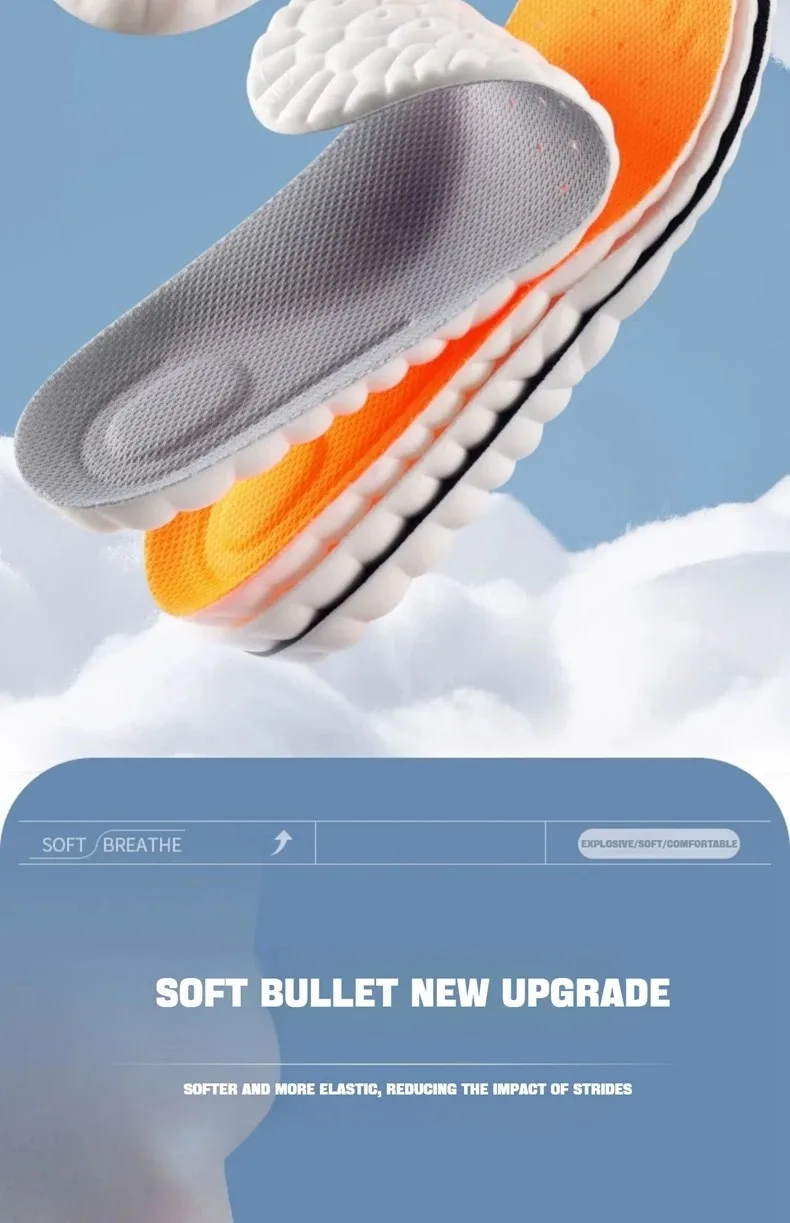 1 Paar/3 Paar/5 Paar/8 Paar 4D Cloud Einlegesohlen für Herren und Damen, Stoßdämpfende Einlagen, Weiche Memory-Schaum-Einlegesohlen für Schuhe, Stiefel, Sneaker – Detail 2