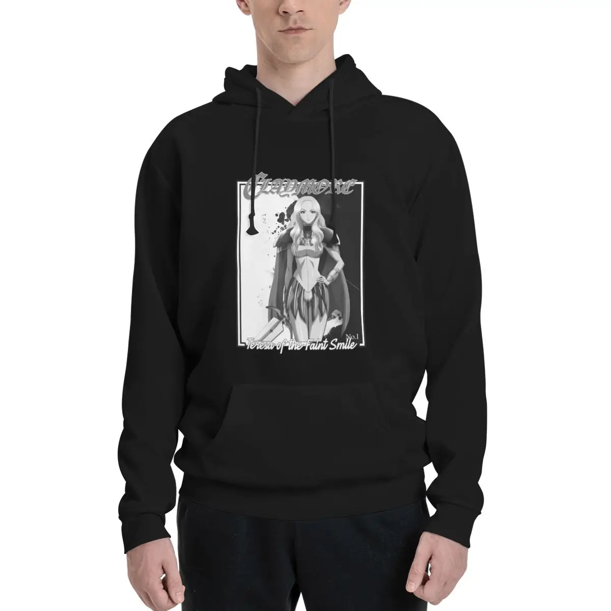 كلايمور تيريزا أوف ذا فاينت سمايل آرت هدية أنيمي مروحة هوديس أنيمي المتضخم هوديي تأثيري الملابس للرجال