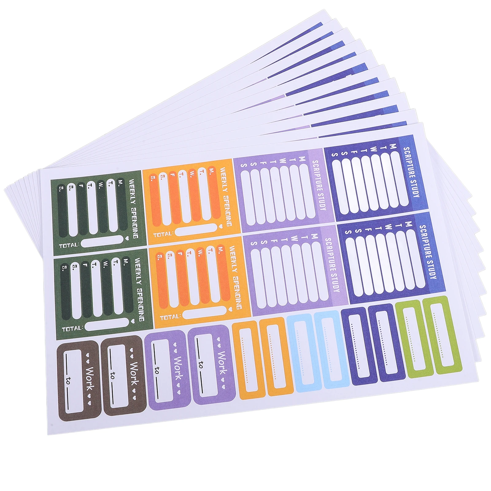 

10 Sheets Week Planner Stickers Monday To Sunday Strong Adhesive For Calendar Journal Scrapbooking Organization Days Of Week