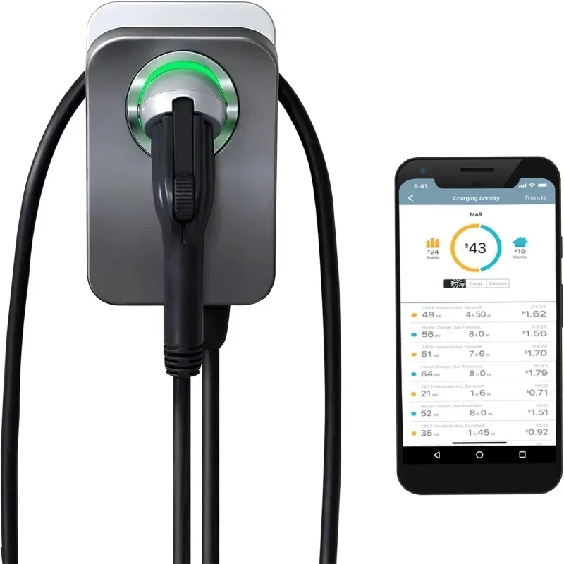 NIEUW. Opbedraad EV-snellaadstation, oplaadapparatuur voor elektrische voertuigen, compatibel met alle EV-modellen
