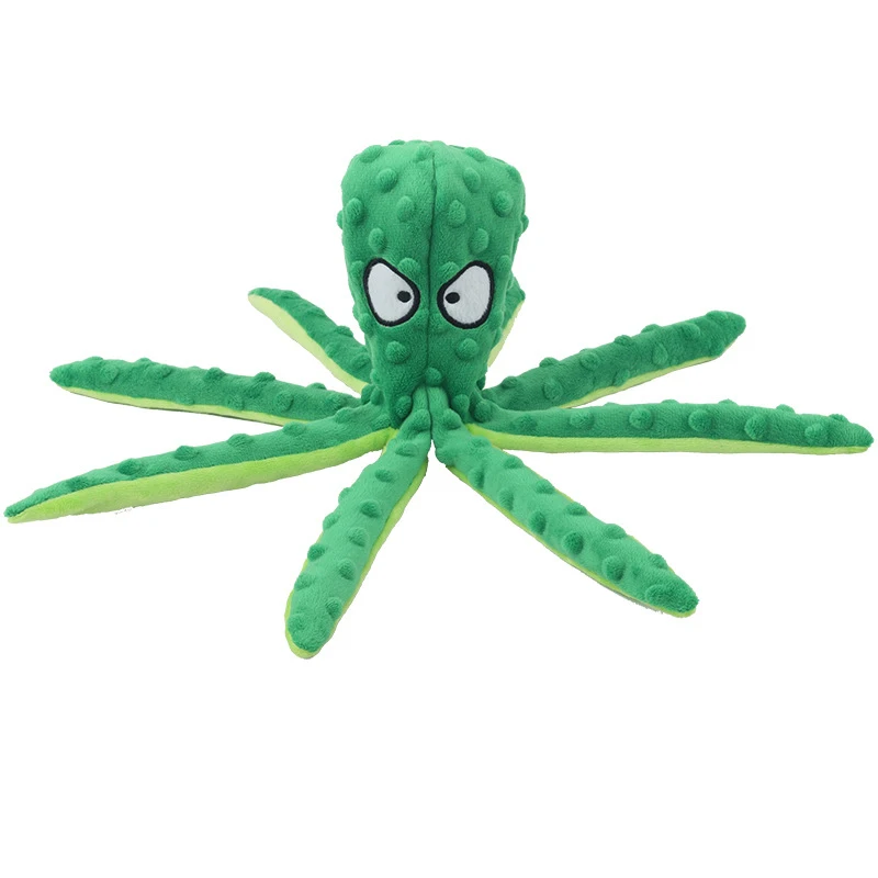 Pet Plush Toy Octopus Skin Shell Dog Puzzle Bite Resistant Sounding Toy Octopus Cat and Dog Supplies