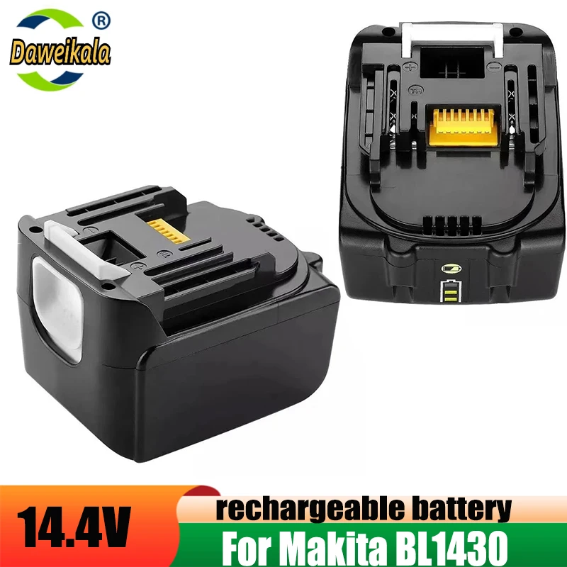 

14.4V 6000mAH Drills Battery for Makita BL1430 Rechargeable Lithium Ion LXT200 BL1415 194558-0 194559-8 Free Shipping