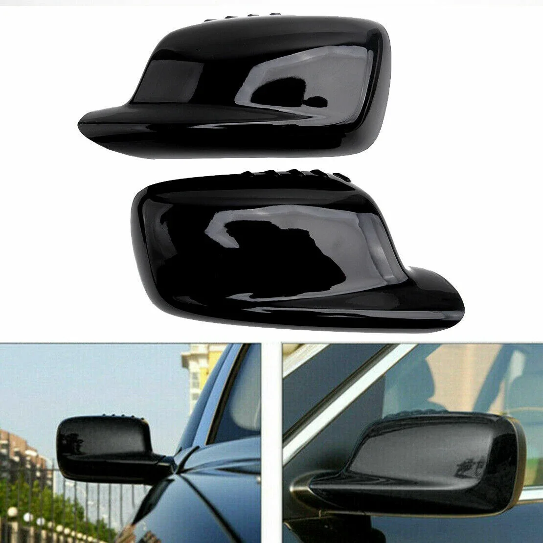 For BMW E46 E65 E66 E67 2001 2002 2003 2004 2005 2006 760Li 730Li 740Li Pair Car Rearview Mirror Cover Cap