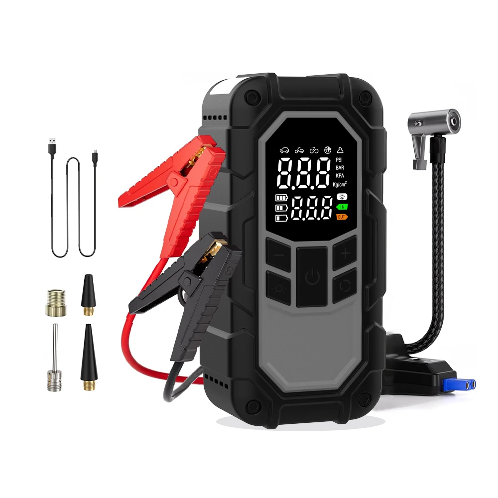 Rechargeable air Compressor Pump With Jump Start Function 150PSI Car Air Pump Wireless Portable Tire Inflator