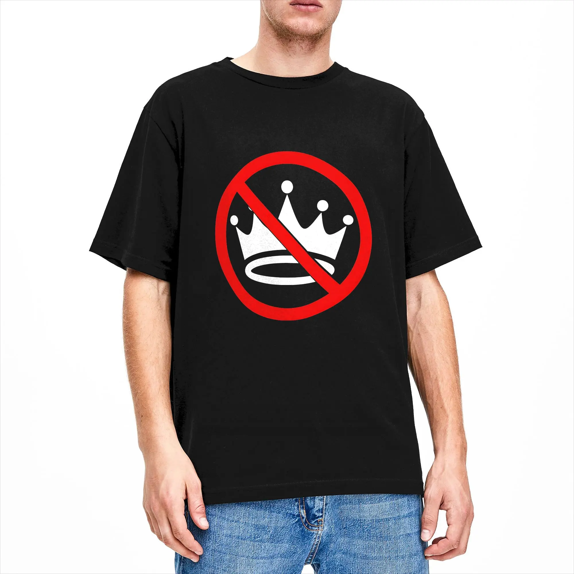 No Kings T-Shirt Sommer-Baumwoll-T-Shirts für Herren, modisches bedrucktes T-Shirt, kurzärmelige Streetwear-Kleidung