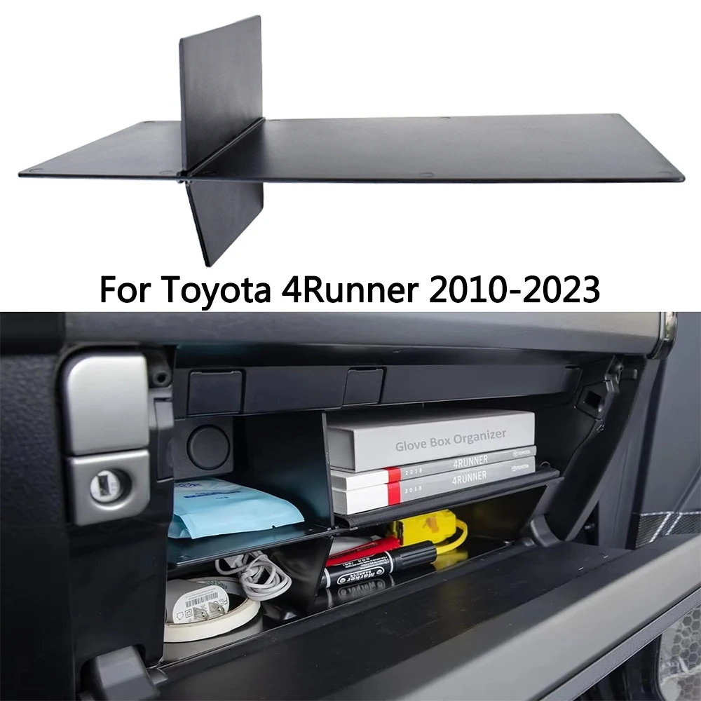 Car Glove Box For Toyota 4Runner 2010-2023 Center Console Storage Organizer Insert Divider Plate Compartment Tray Accessories