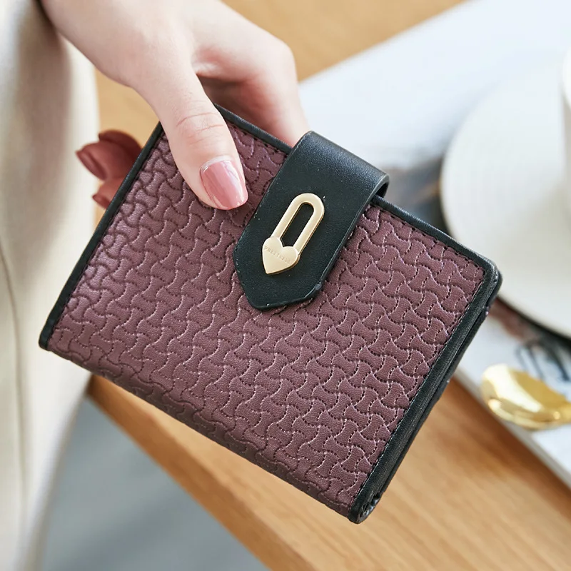 Small Wallet Women's Short Niche Design Sense Cute Japanese Girl Ins Trendy Simple Student Change Bag Purses for Women