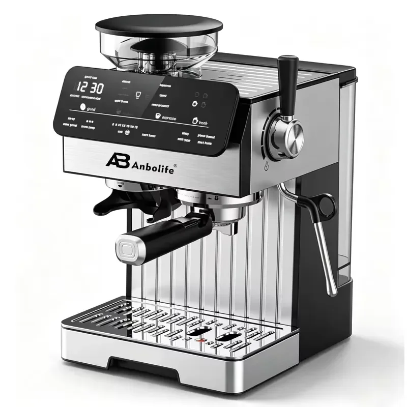 Anbolife OEM 20Bar Touchscreen Espresso Coffee Machine Bean to Cup Coffee Machine Pre- Function Adjustable