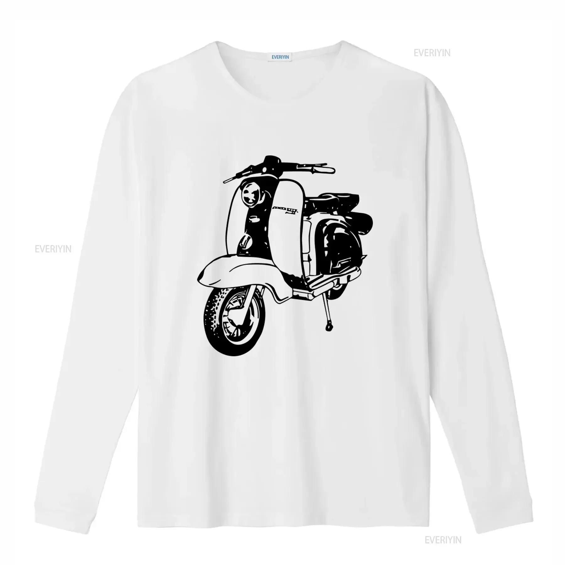 Mens Retro Lambretta Scooter Stencil T Shirt Mod Style Inspired by Weller vintage Washed Soft streetwear Stylish homme Slightly