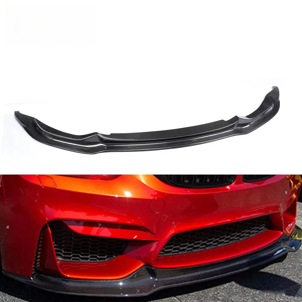 

V стиль M4 M3 автомобильный передний спойлер из углеродного волокна для BMW F82 M4 2D F80 M3 4D 2015