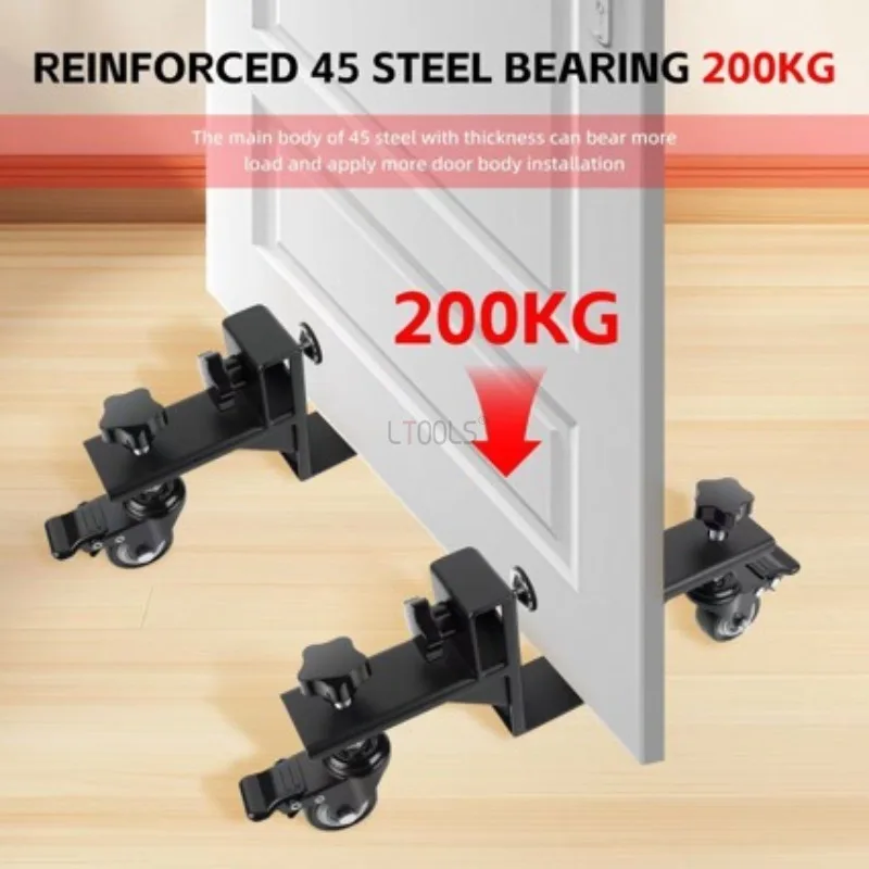 الثقيلة لوحة الباب عربة النقل تركيب الباب دوللي 360 درجة دوران قابل للتعديل الأسطوانة نقل الأسطوانة المساعدة المنزلية
