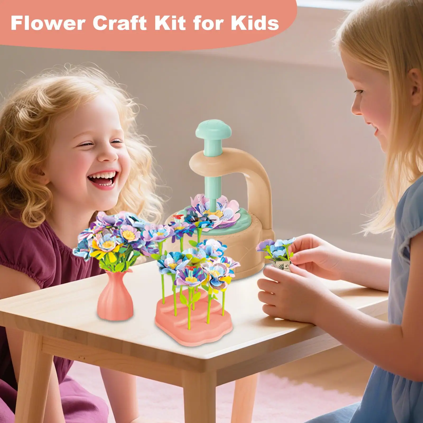 Ramos de flores de tela, juguetes, conjunto creativo de construcción de flores, juego de aprendizaje para exteriores, hogar, viajes, fiesta, aula, guardería de Navidad