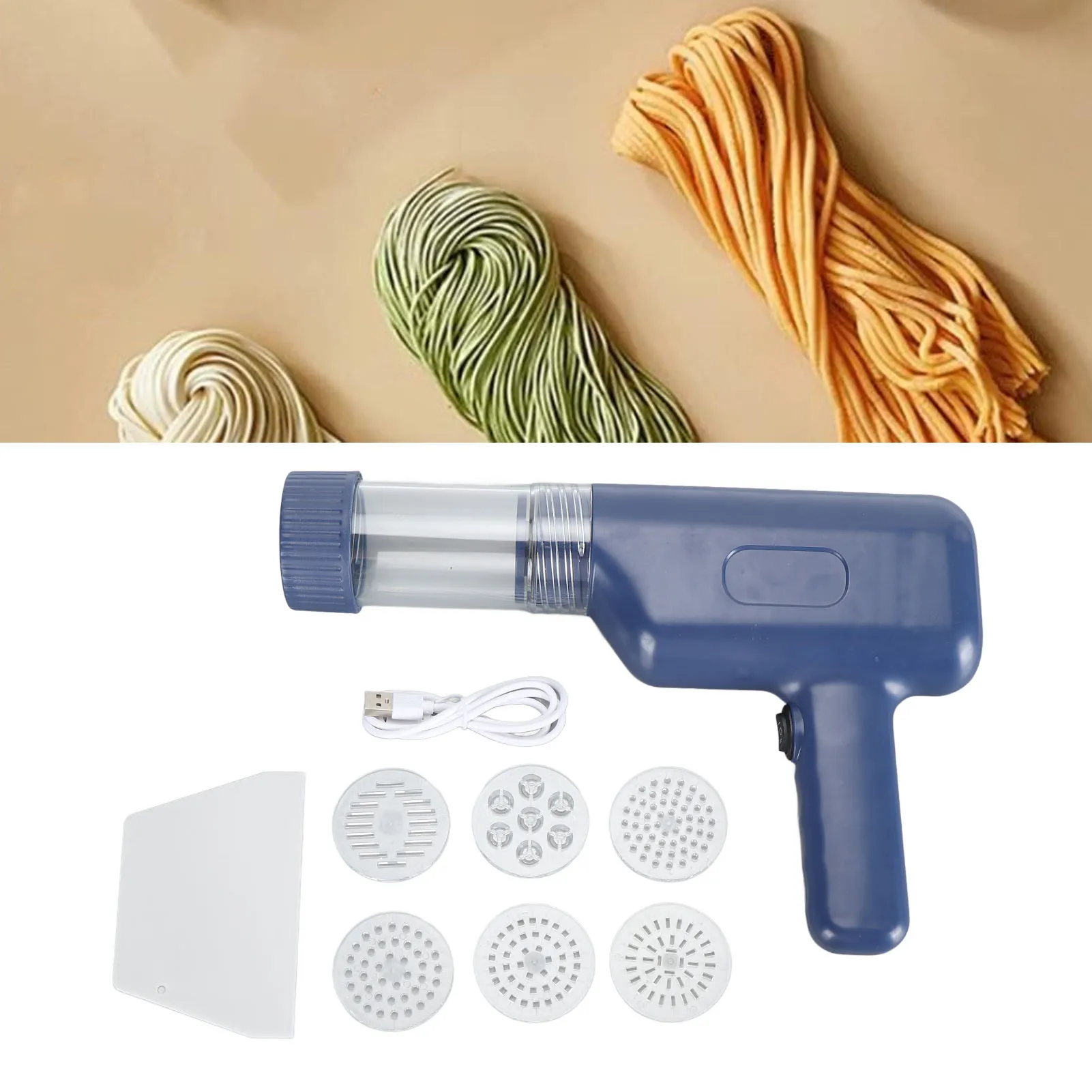 

USB Cordless Handheld Noodle Maker Machine Electric Automatic for Kitchen Household Pasta Ramen Making