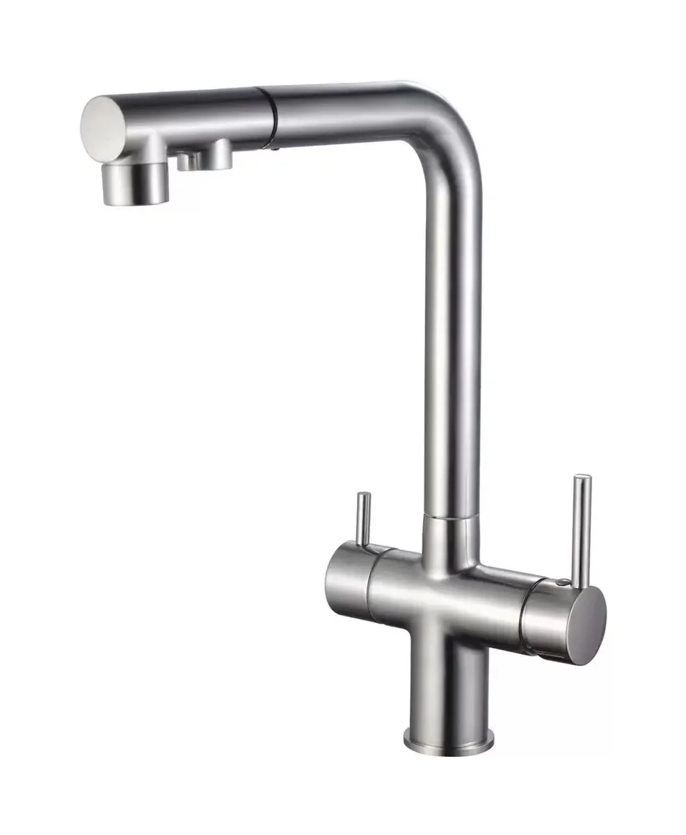 Pull Out 3 in 1 Boiling Water Tap Filtered Drinking Water Tap for Kitchen Sink