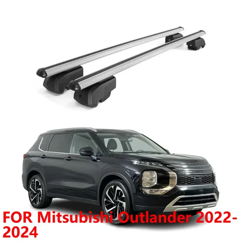 

Lockable Roof Rack Cross Bars For Mitsubishi Outlander 2022-2024 Gray