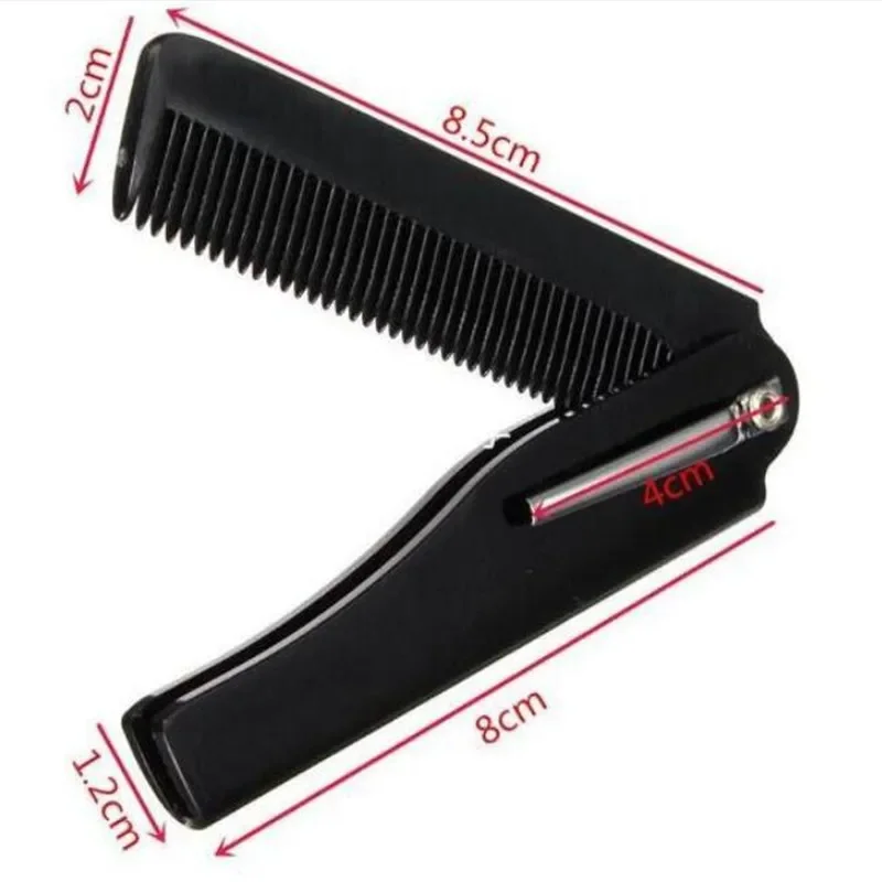 Hot Foldable Comb Folding Pocket Clip Hair Moustache Beard Comb Fashion Men Women Handmade Massage Hair Brush Folding Knife Comb