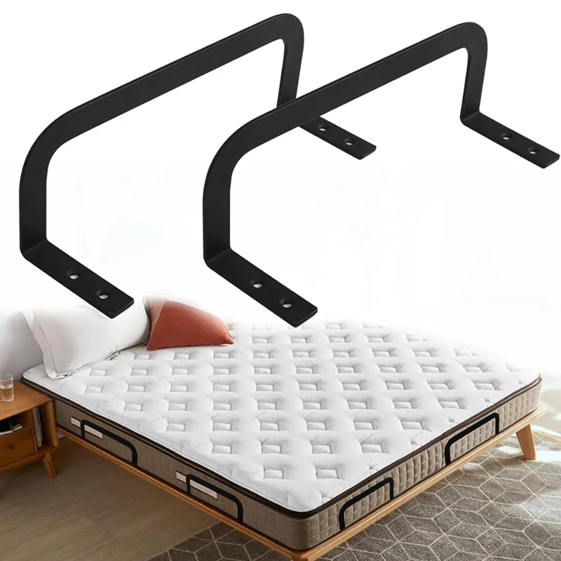 Bouchon coulissant pour matelas, barre de retenue en métal pour lits réglables, empêche le matelas de glisser, durable, facile à installer, 2 pièces