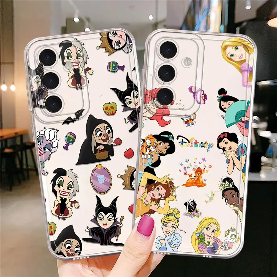 Case for Samsung Galaxy A55 5G A54 A53 A52 A35 A34 A33 A25 A24 A23 A16 A15 A14 A72 A13 A12 A73 Phone Cover Disney Princess Queen