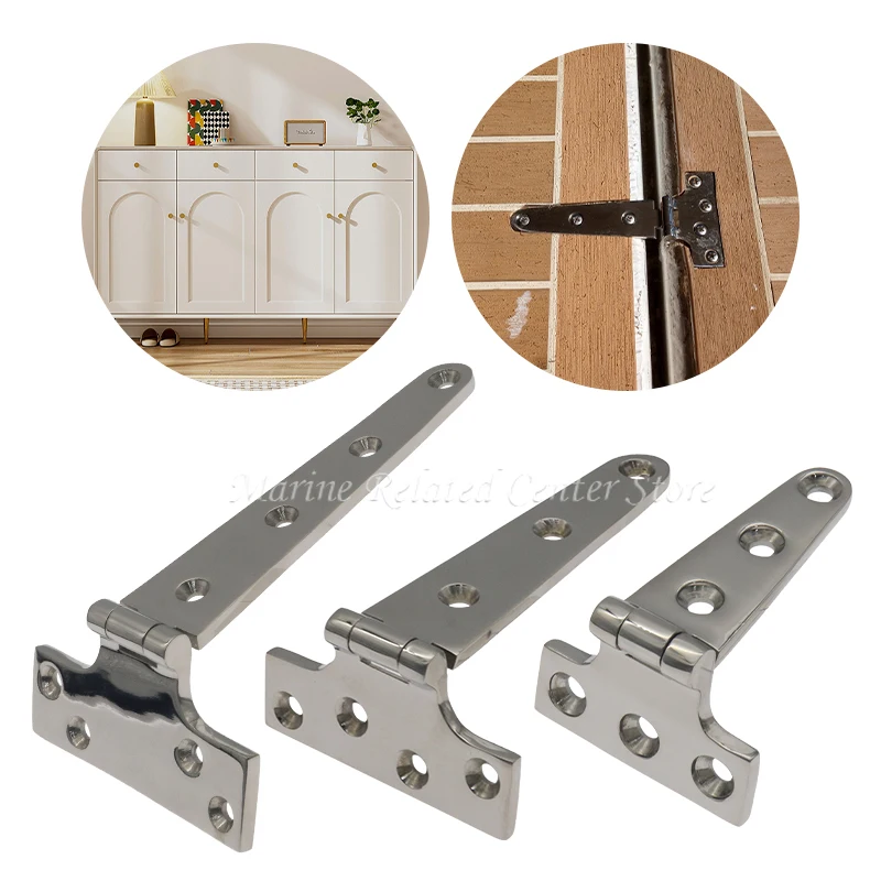 Т-образный шарнир из нержавеющей стали 304 для контейнеров, караванов, полированной морской фурнитуры, задней заслонки, шарнир с зеркальной полировкой