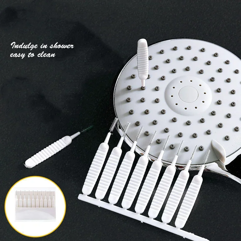 10pcs Multifunctional Cleaning Brush Shower Head Teapot Nozzle Anti-clogging Small Pore Gap Drill Brush Household Cleaning tool