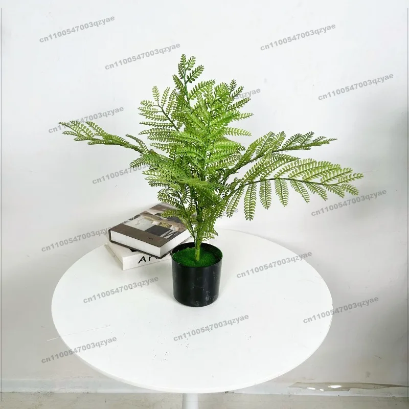 Pianta verde Artificial Jacaranda, adorno de planta biomimética en maceta de suelo a techo, decoración para sala de estar interior, bonsái, árbol falso