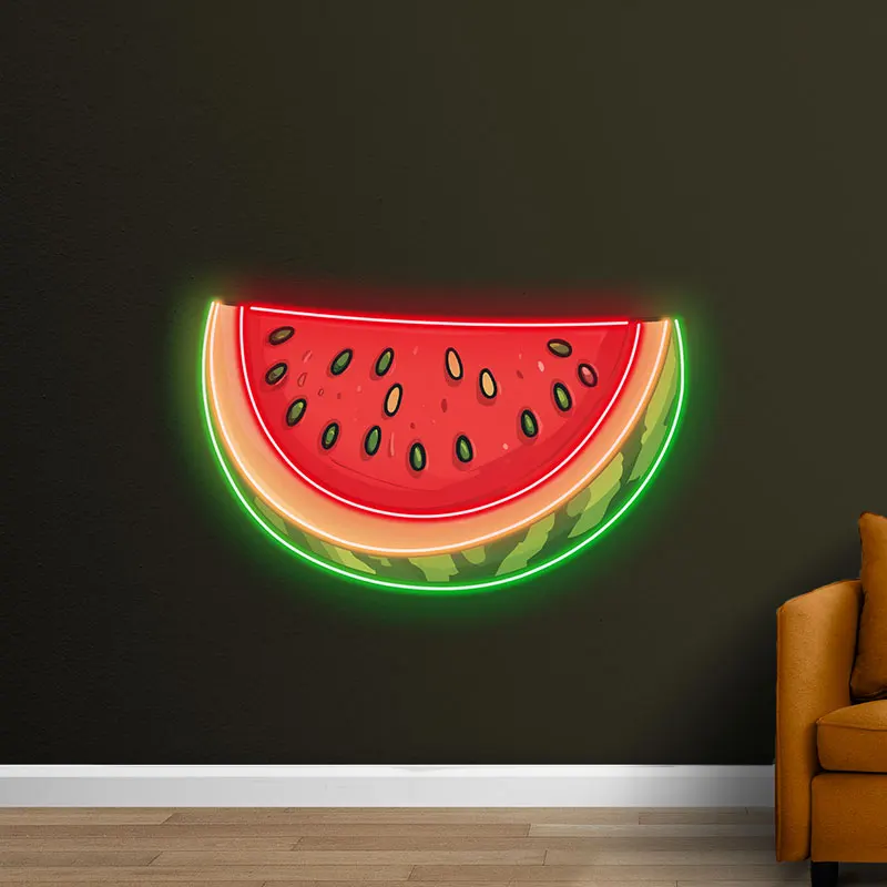 Watermelon Neon LED Sign, Fun and Bright Fruit-Inspired Wall Light for Home, Bar & Kids Room, Perfect Summer Decor & Party Vibe!