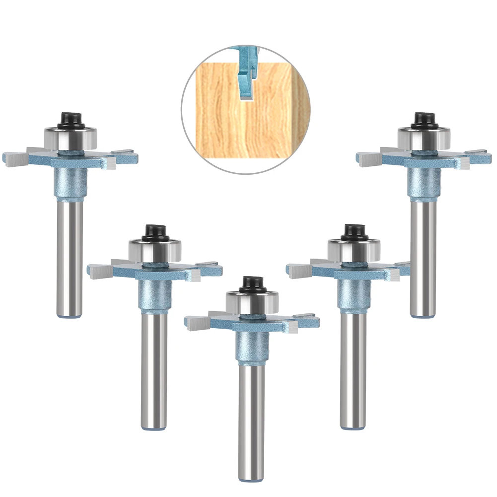 Wood Router 1/4in 6mm Shank Straight End Mill Trimmer Cleaning Flush Trim Corner Round Cove Box Bits Tool Milling Cutter New