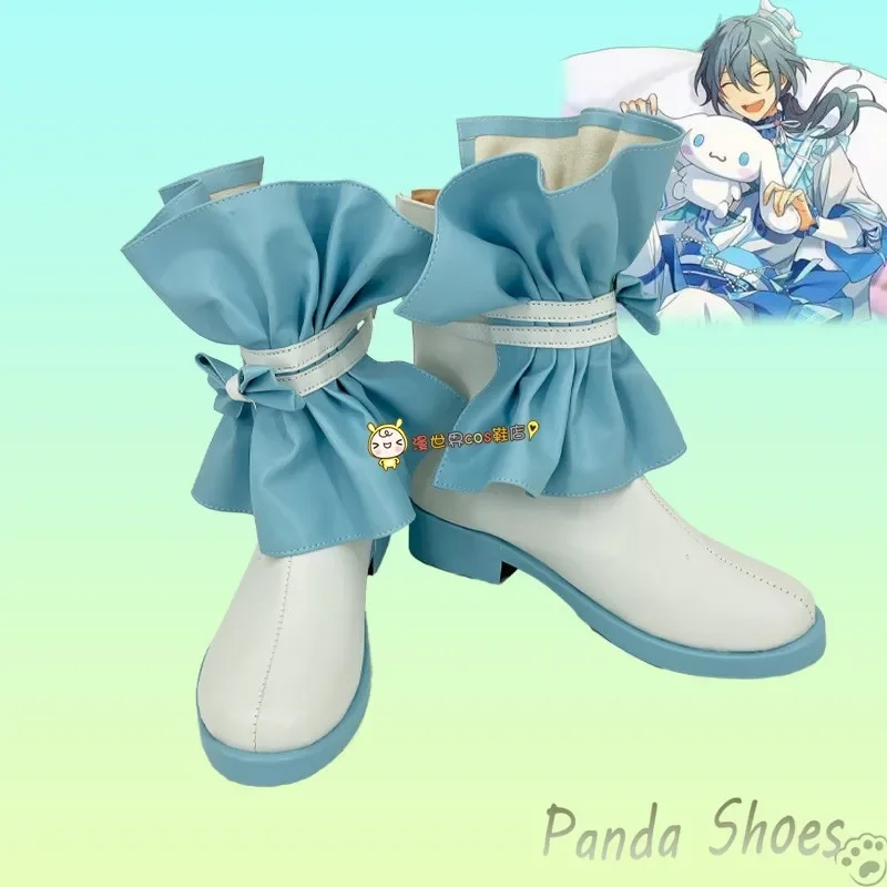 Shiina Niki Cosplay Shoes Anime Game Ensemble Stars Cos Blue Boots Comic Cosplay Costume Prop Shoes for Con Halloween Party