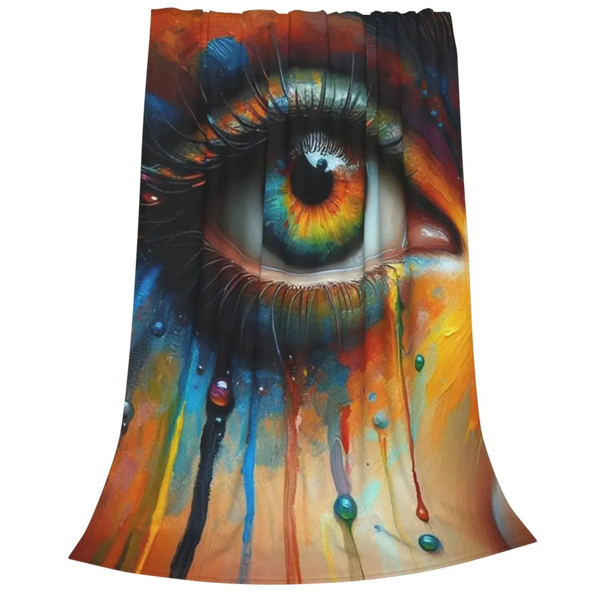 Colorful Vision Abstract Eye Art Blanket Fleece Super Soft Sofa Throw Blankets For Couch Bedding Travel Throws Bedspread Quilt