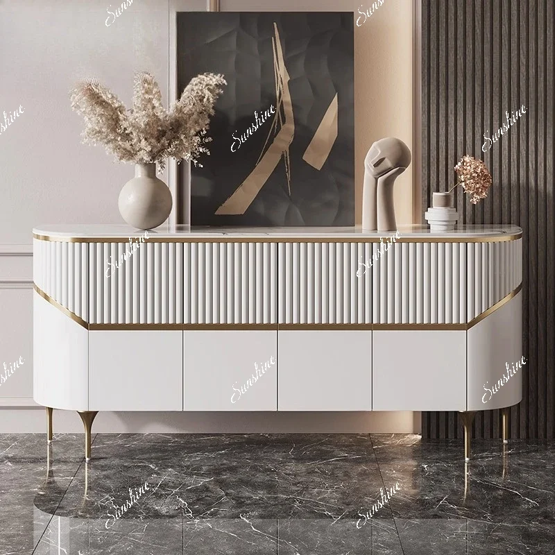 Modern simple porch cabinet light luxury style foyer home decoration locker  FT