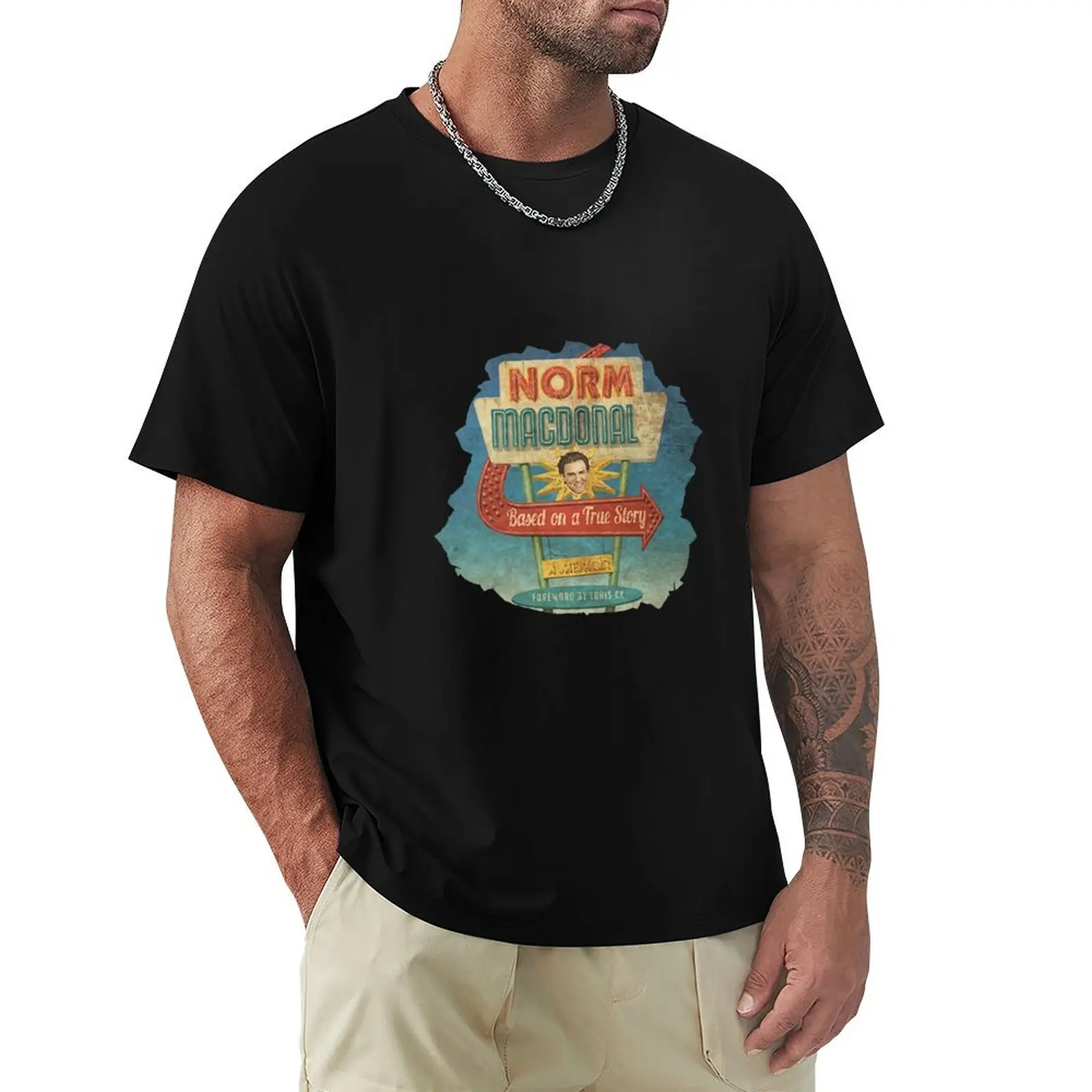 

Norm Macdonald Vintage T-Shirt cotton man t-shirts blacks heavy weight t shirts for men