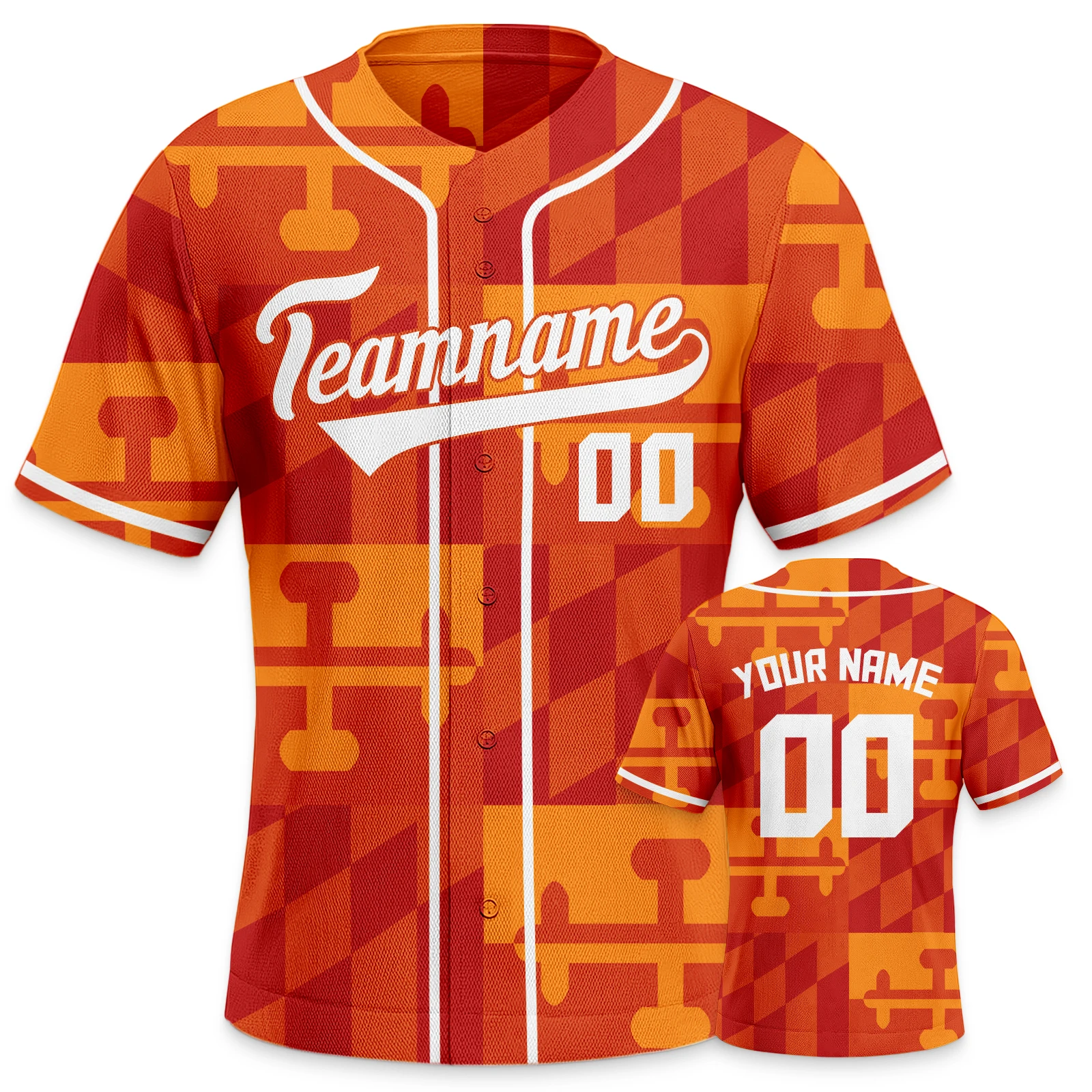 Black Orange Custom Baseball Jersey 3D Sublimation Personalized Name Number Team Shirt Men Women Youth Kids Sports Uniform