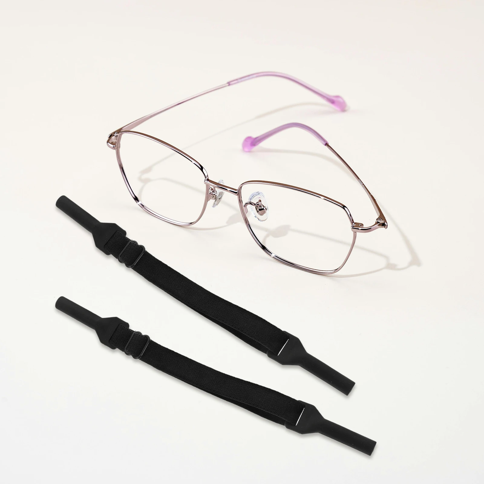

6 Pcs Glasses Anti slip Rope Eyewear Chains Sports Strap Adjustable Elasticity Silicone Holder For Glasses Ear Cushion Kids B
