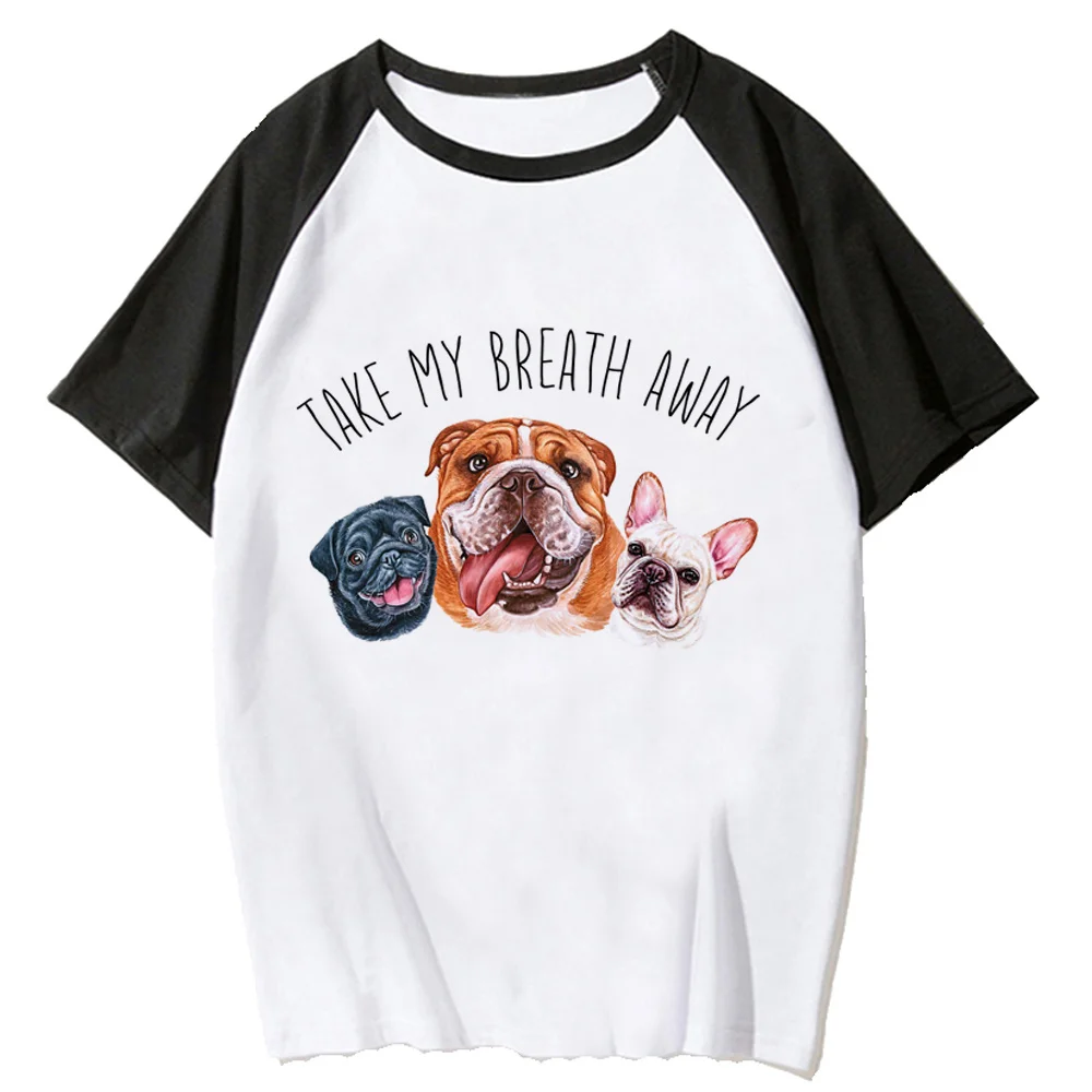 

French Bulldog top women designer t-shirts female funny clothing