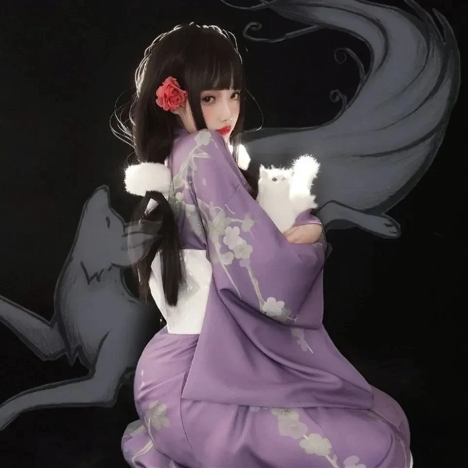 ชุดกิโมโนญี่ปุ่นแบบดั้งเดิมเสื้อผ้าคอสเพลย์