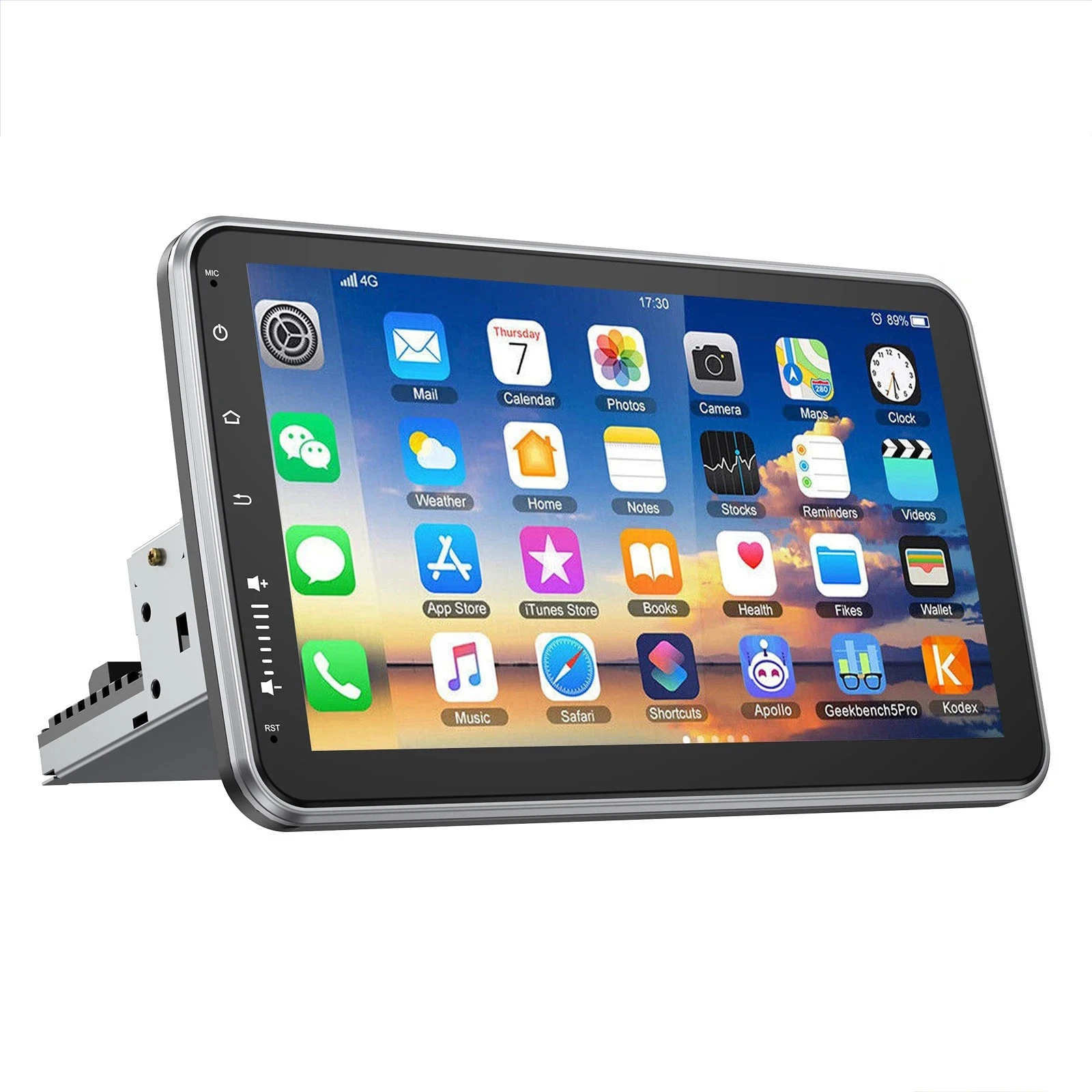 ESSGOO Android 15 64G 10,1 Zoll 360° °   Touchscreen Universal Autoradio 1 DIN Kabelloses CarPlay Android Auto GPS-Navigation RDS WiFi FM SWC BT