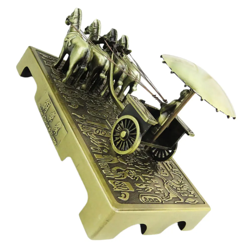 

Statue Zinc Alloy Retro Figure Indoor Desktop Alloy Craft Terracotta Warriors Decor