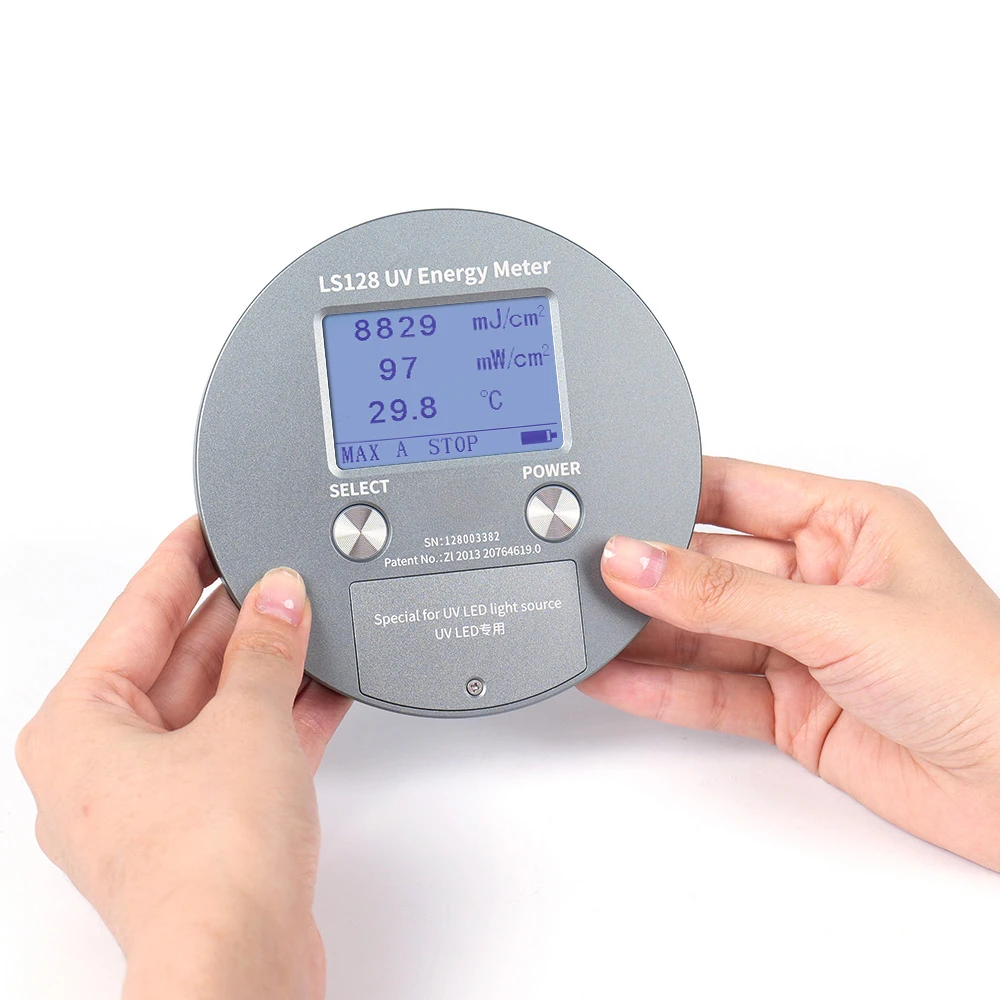 LS128 Digital UV Power Meter UVALED Lamp Intensity Puck Radiometer Integrator 340nm 420nm LED Battery Light Energy Measurement