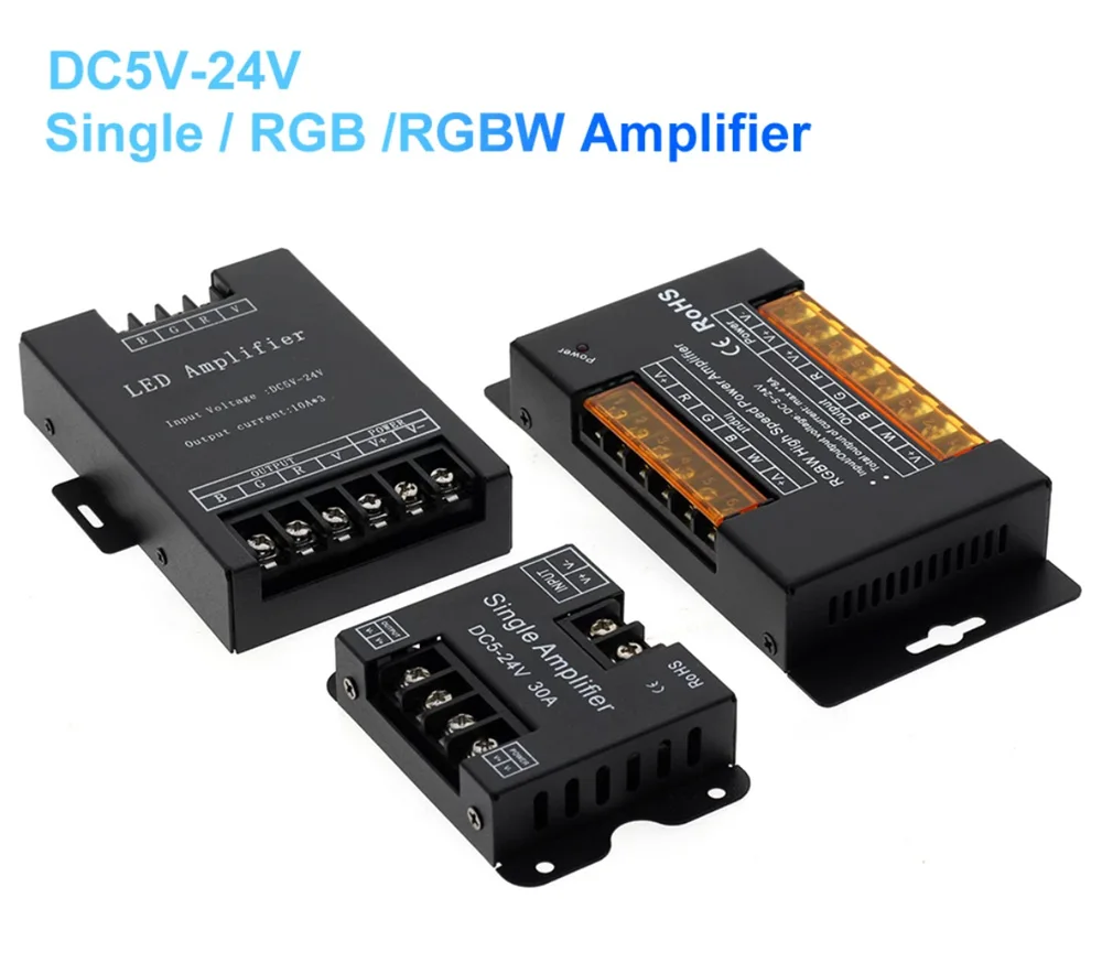 Control LED amplifier RGB RGBW  4/5 pins DC 5V 12V 24V LED strip repeater signal accessory for RGB RGBW 5050 2835Tape