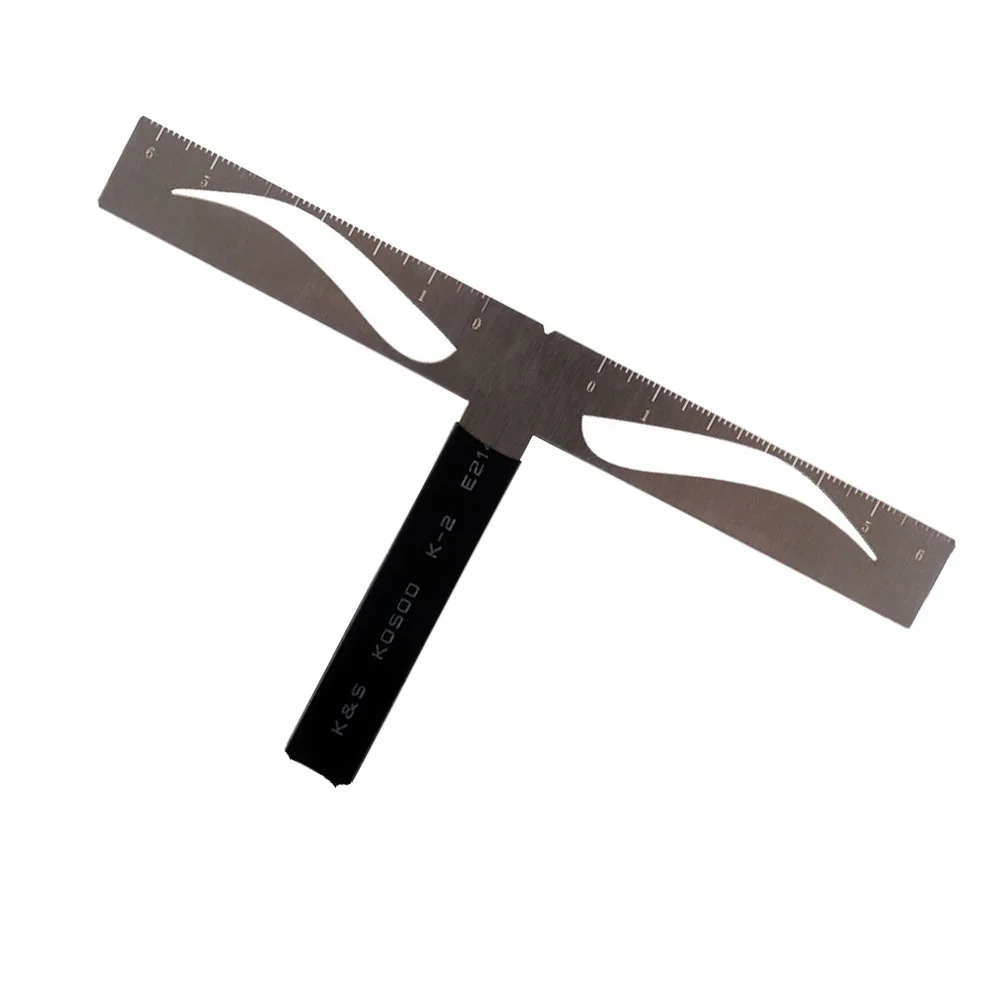 قابلة لإعادة الاستخدام الحاجب استنسل حاكم ثلاث نقاط الحاجب الفرجار أداة قياس للمبتدئين مصففي الوشم الحاجب Stencil عدة الكلاسيكية