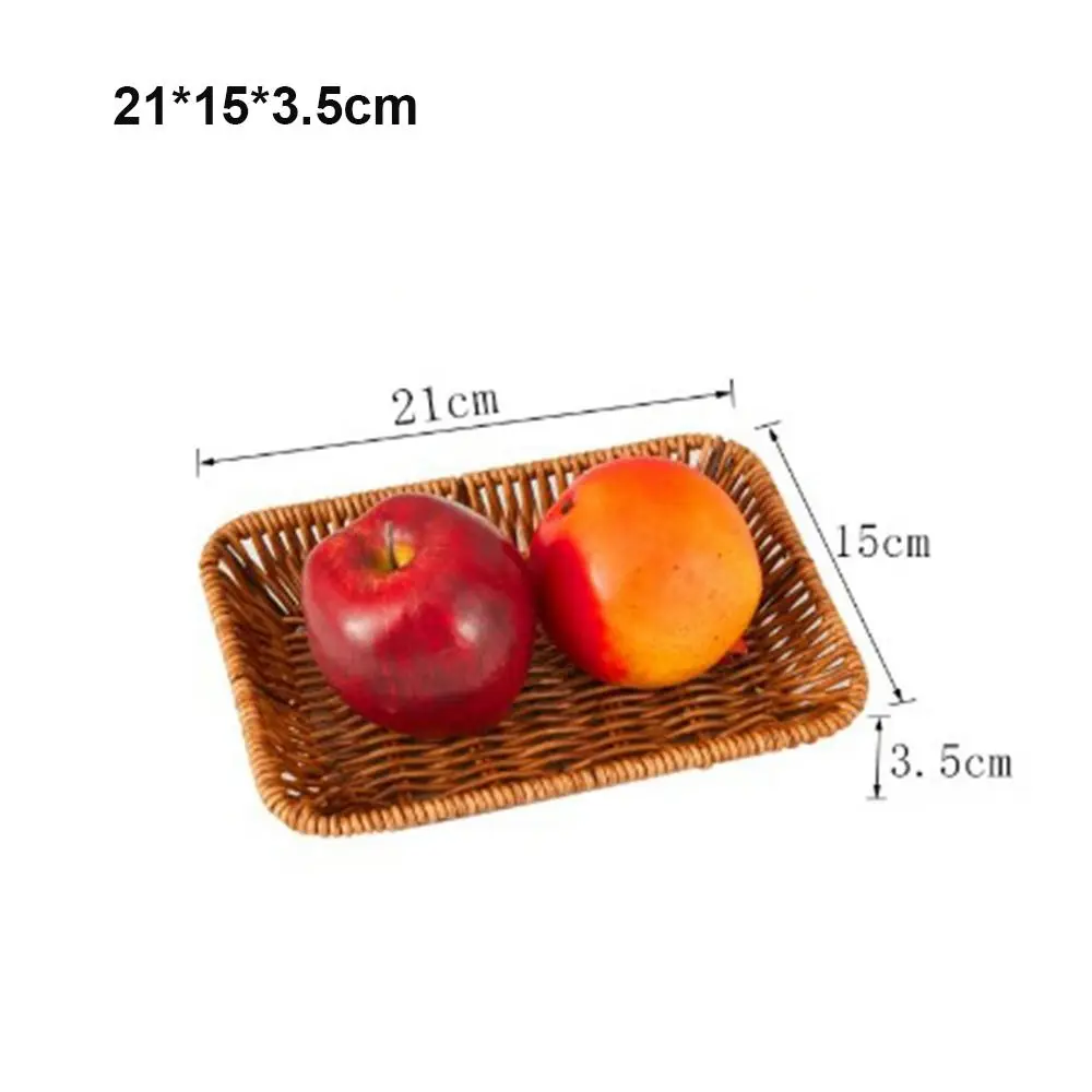 جديد صلابة المنسوجة يدويا الروطان الخوص المنسوجة يدويا 10 أنماط المنسوجة تخدم سلال الكاكي الخبز الفرنسية فراي لوحة مطعم تخدم #5