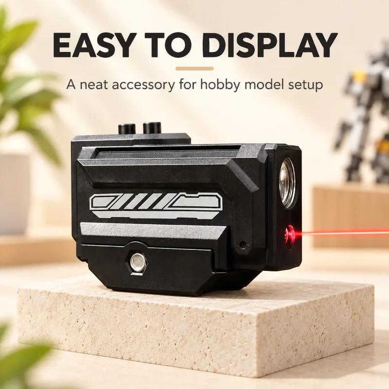 2‑in‑1 Under‑mount Hobby Light Component, Sand‑hued Plastic Torch Integrated with Beam Indicator Module