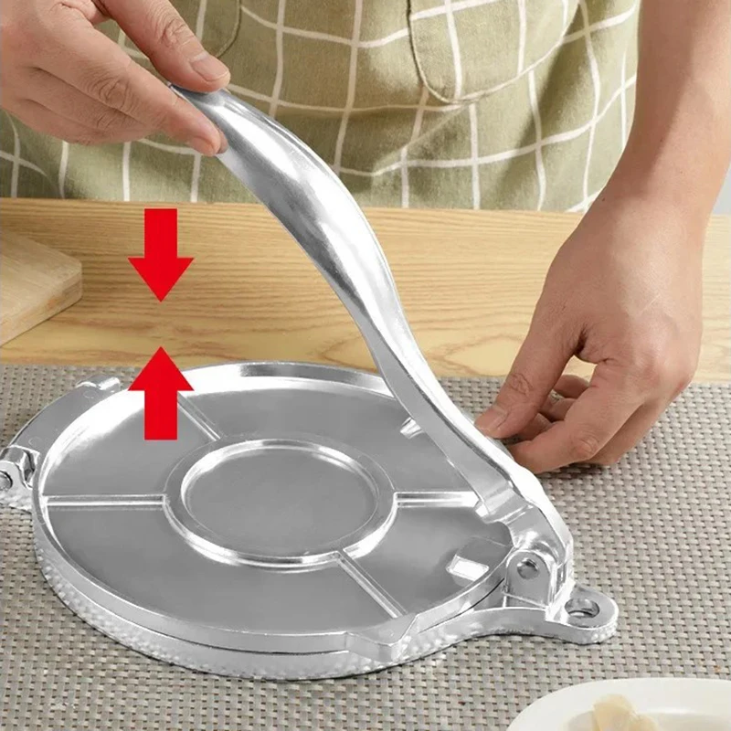 Máquina prensadora de cubierta de masa para tortillas y panqueques, herramienta de prensado de masa de aleación de aluminio, accesorios de cocina, 16/20cm