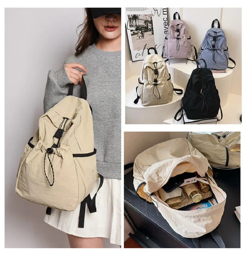 Luxury Large Capacity Backpack Casual Fashion Shoulder Bag For Women Lightweight Student Bag Designer Contrast Color School