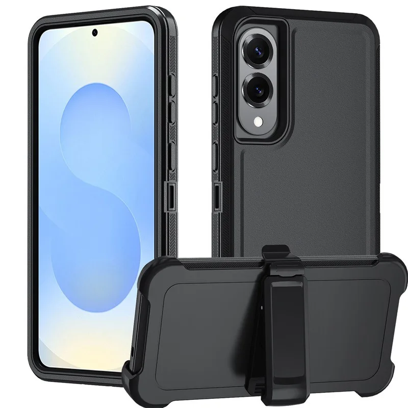 

For Samsung Galaxy S25 Edge Shockproof Phone Case W/ Belt Clip Holster Fits Defender Hybrid Armor Protection Back Cover Funda