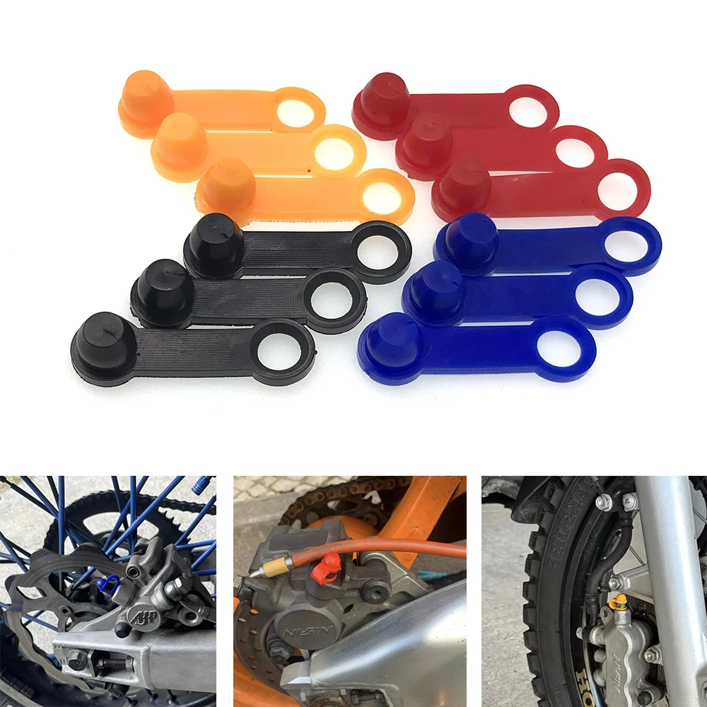 

3pcs Car Brake Pump Dust Cap Oil Drain Screw Cap Brake Caliper Sealing Nipple Screw Dust Cap Cover Rubber Motorcycle Accessories