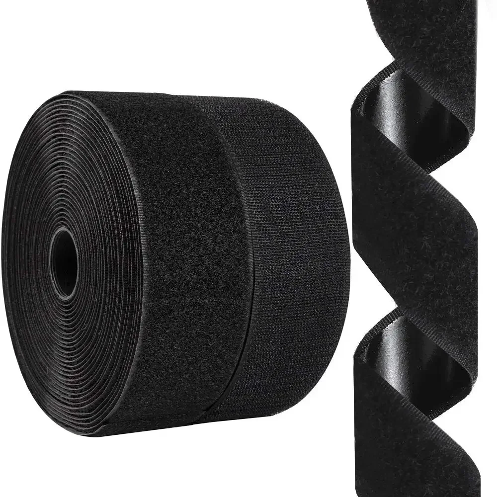 5 mt/para Haken Schleife Band Nicht-Kleber Haken und Schleife Nähen Verschluss Band Nylon Stoff Magic Tape Für Nähen zubehör 16mm-150mm