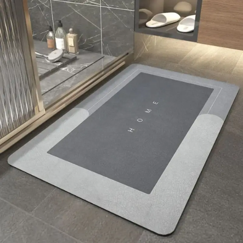 Non-Slip Diatomite Foot Rug Bathroom Toilet Simple Dirty Resistant Absorbent Quick Drying Carpet, Anti-Fall Door Mat