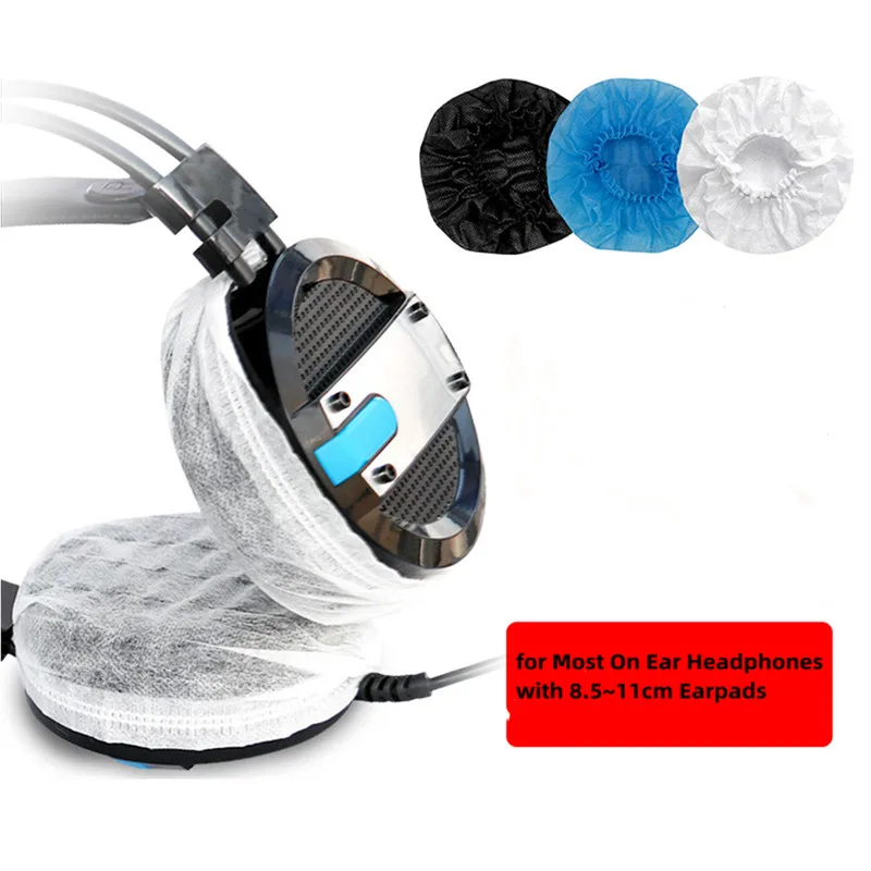 

100 шт. нетканые наушники защита от пота и пыли одноразовые гигиенические амбушюры для интернет большинство наушников с амбушюрами 8,5 ~ 11 см