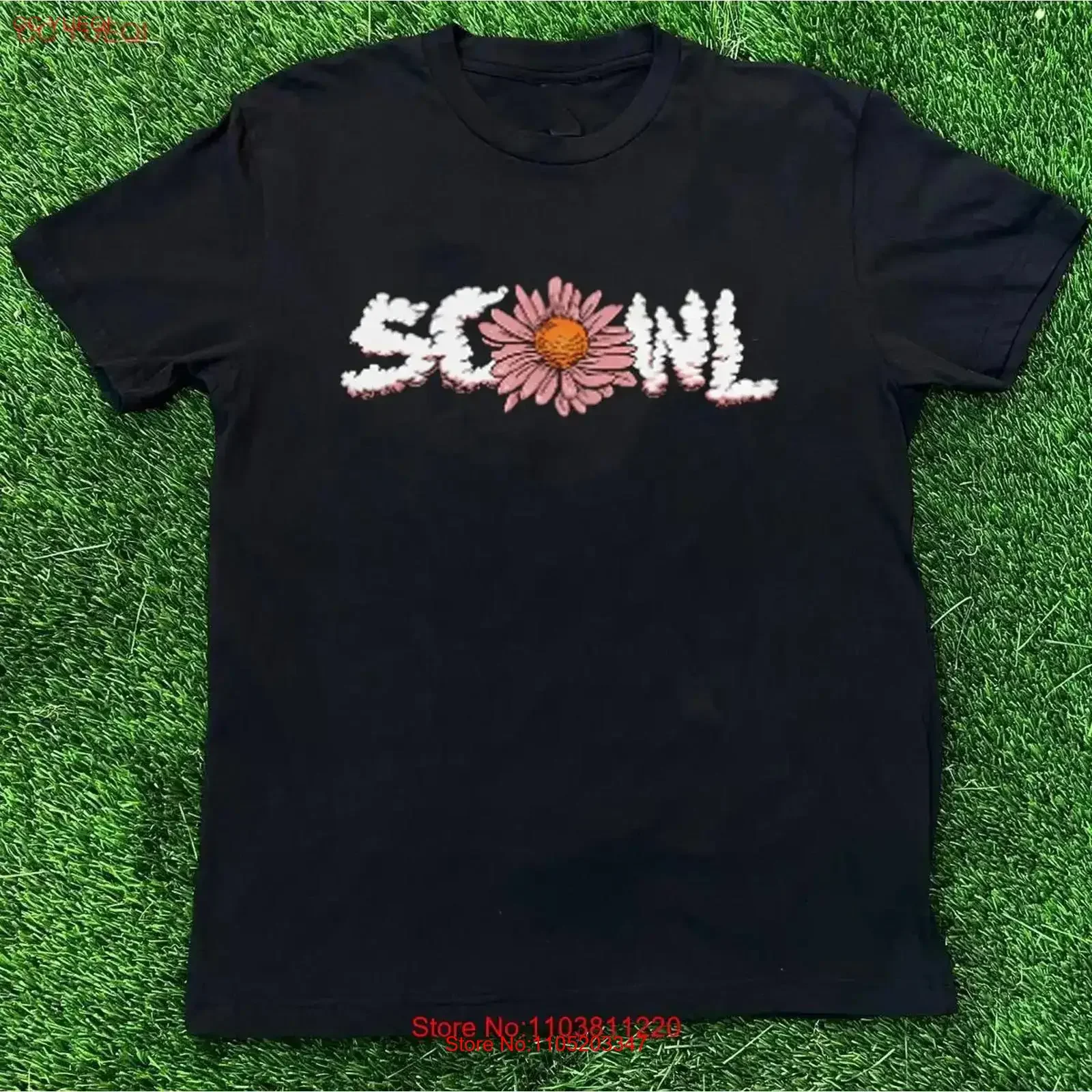 NEW SCOWL Band Flower Logo Classic For Lover Black All Size T Shirt AG2161 vintage Washed Soft Slightly fashion Casual